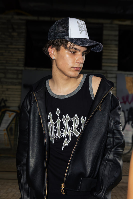 BLACK CAMO TANK TOP