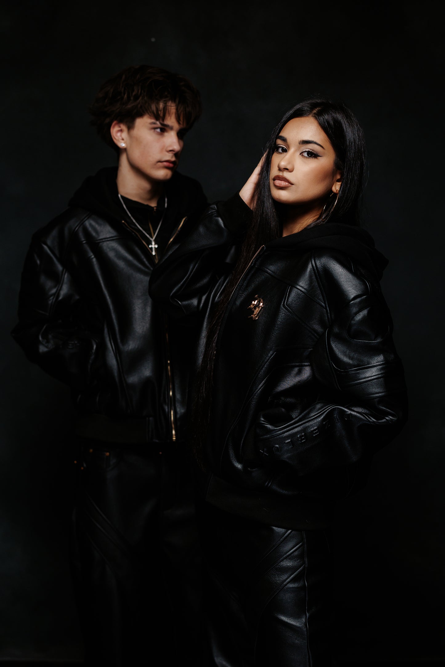 DIZER BLACK LEATHER JACKET
