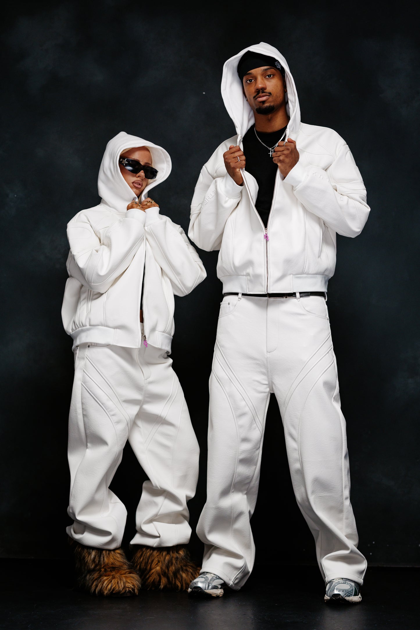 DIZER WHITE LEATHER PANTS