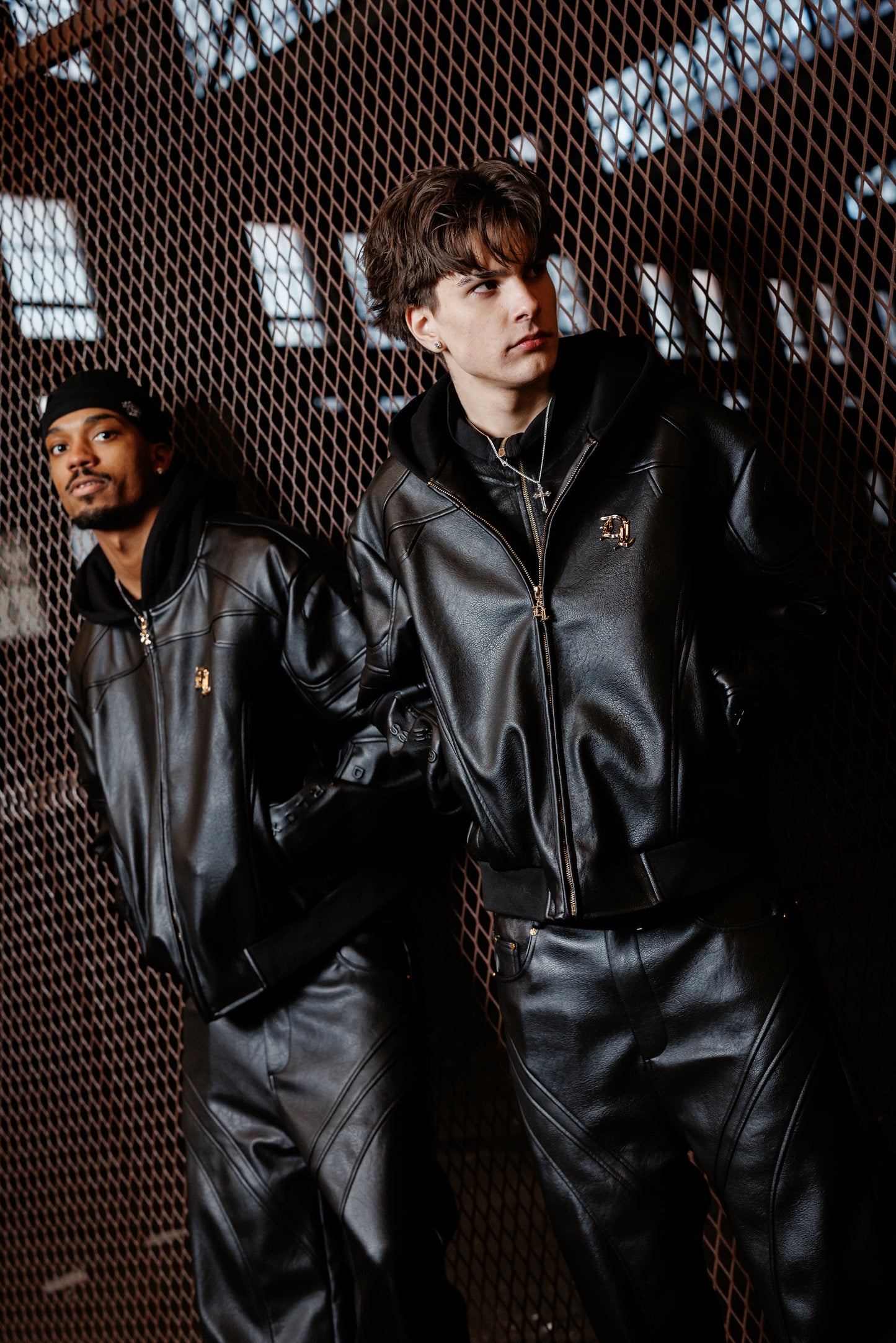 DIZER BLACK LEATHER JACKET