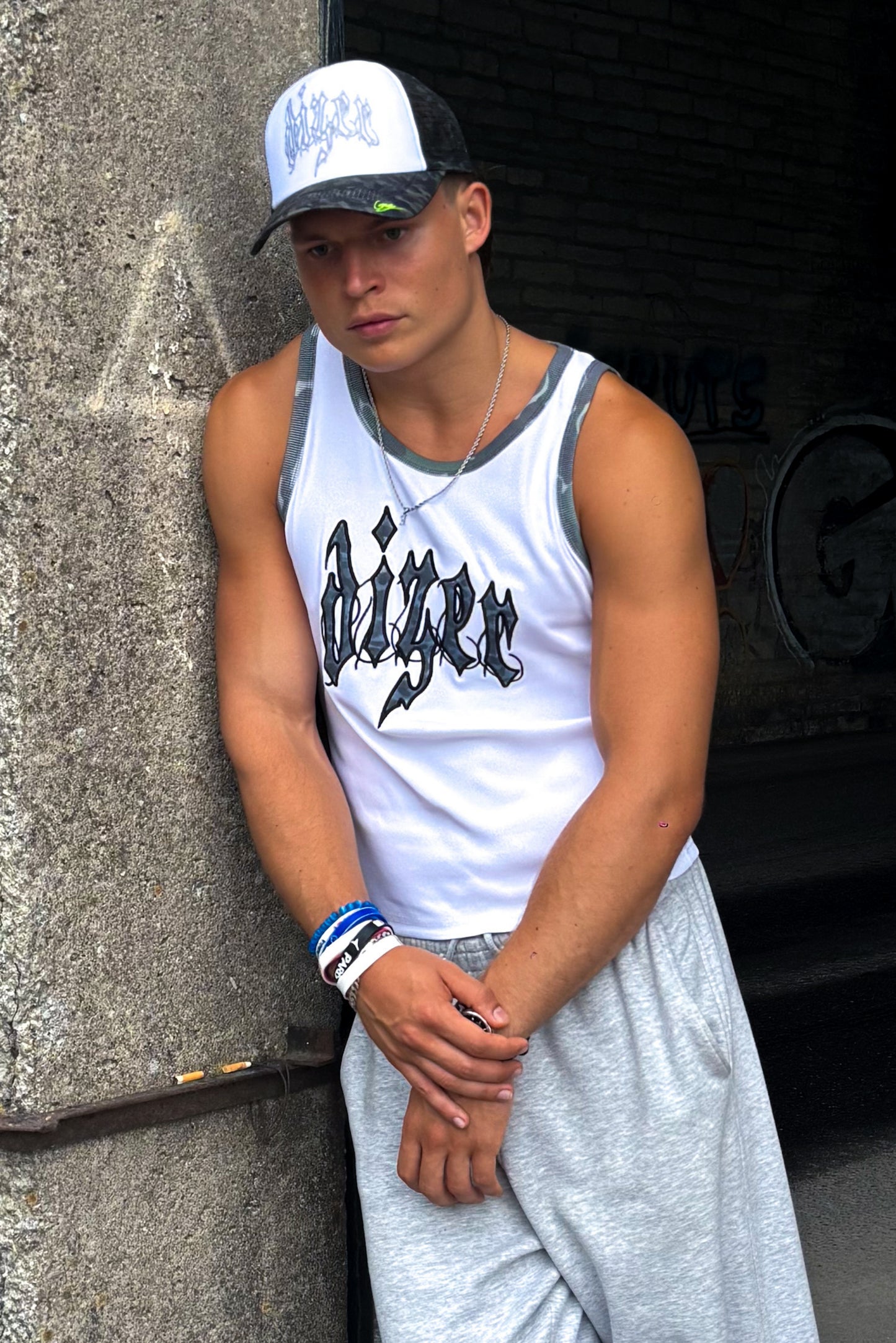 WHITE CAMO TANK TOP